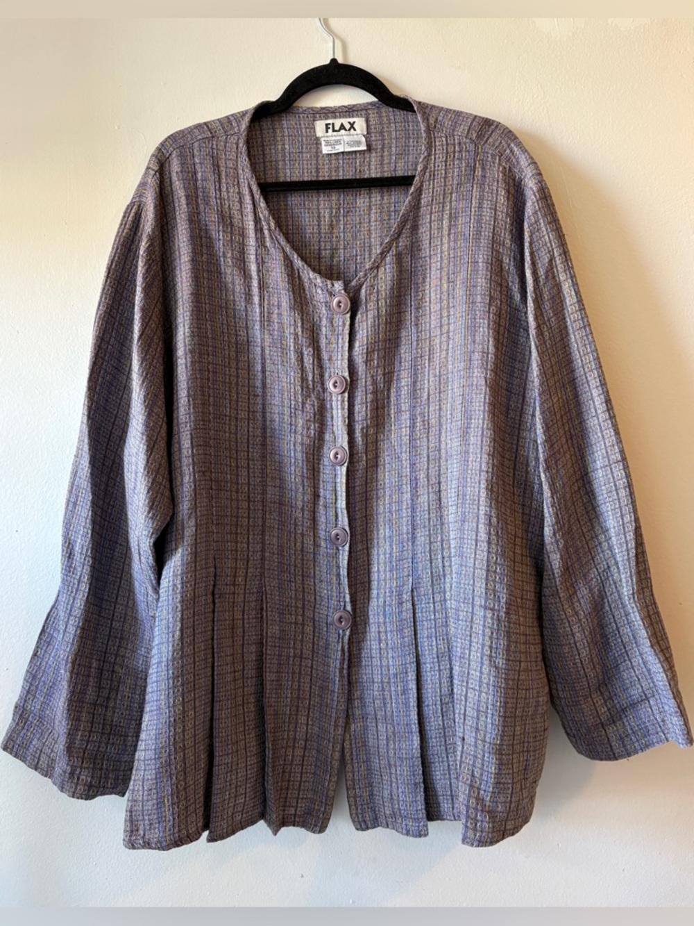 Flax Linen 3 Piece Skirt Set Button Front Jacket Sleeveless Top & Maxi Skirt XL - Picture 3 of 16